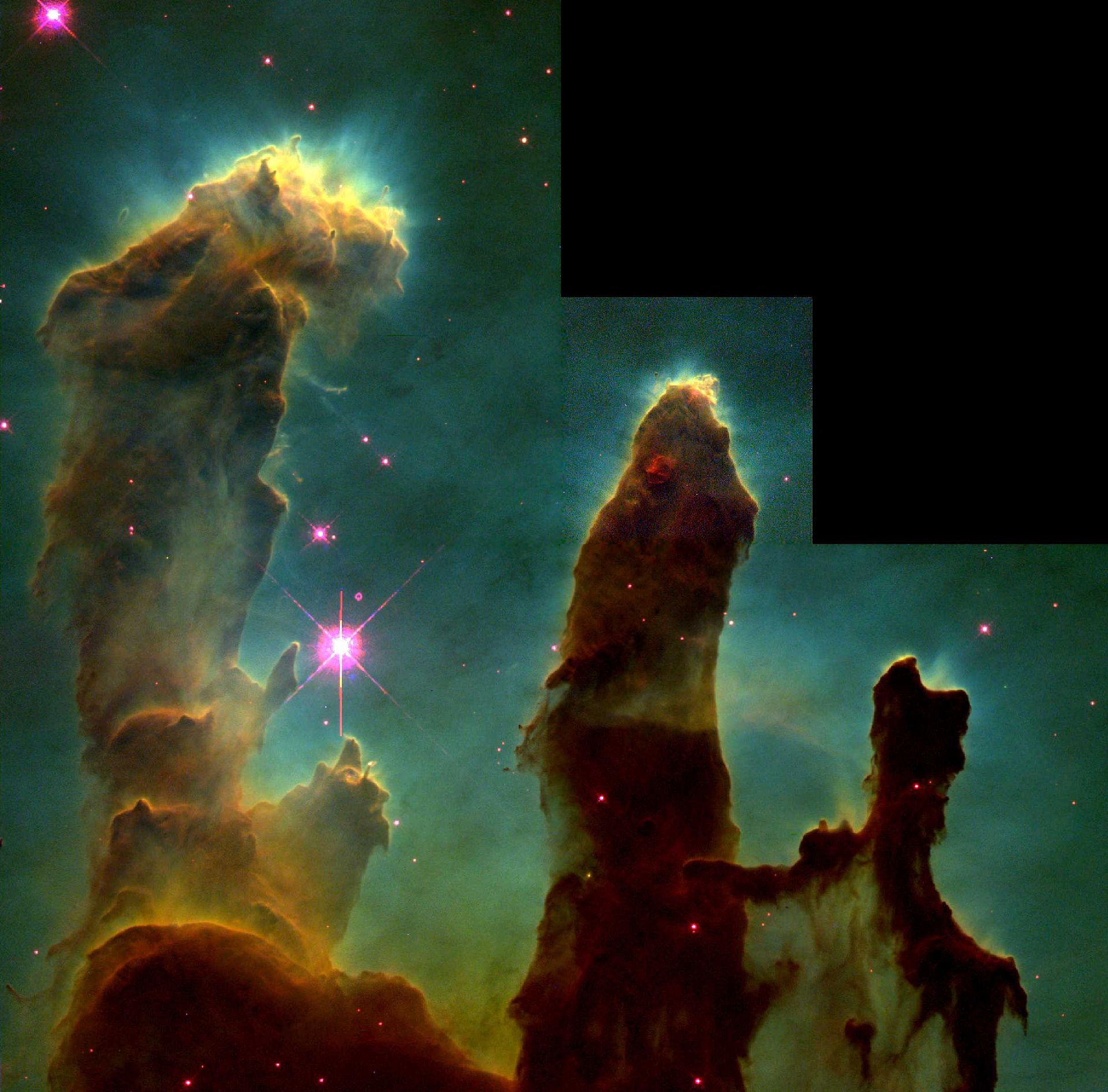 Nebulosa del Águila con estrellas en formación.